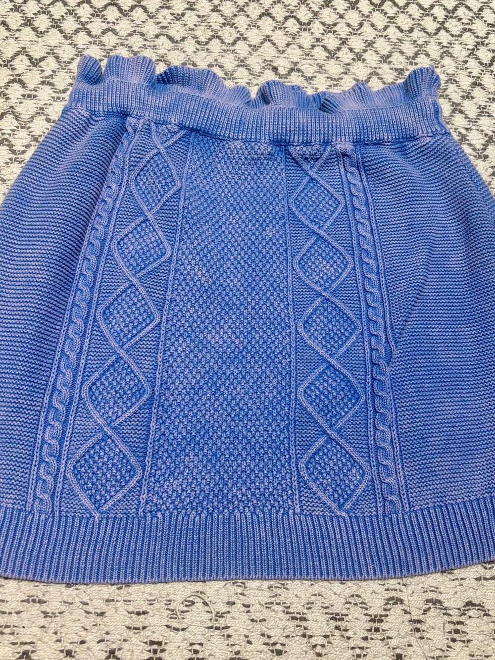 Free People Periwinkle Blue Cable Knit Mini Skirt - Picture 4 of 5
